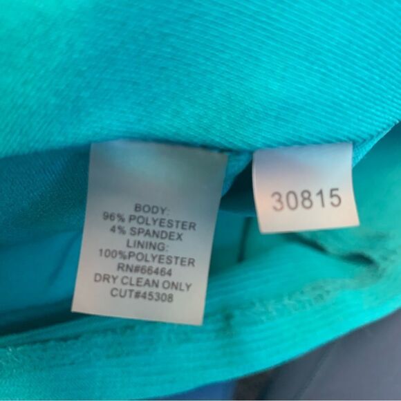 JULIA Jordan teal aquamarine short sleeve fit and flare skater dress Sz 6 - Picture 6 of 10